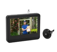 Asixxsix Cámara de Mirilla Digital, 1080P Smart WiFi Visor de Puerta con Pantalla LCD de 4,3 Pulgadas, Detección de Movimiento PIR, Audio Bidireccional, Visión Nocturna, Cambio de Voz