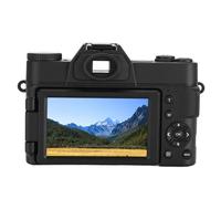 Asixxsix Cámara Digital 4K, Zoom Digital 16X, WiFi 48MP Pantalla IPS HD de 3 Pulgadas Cámara Vlogging con Enfoque Automático con Función de Pausa, Cámara Compacta para Fotografía y Viajes