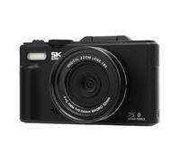 Asixxsix Cámara Digital 5K, Zoom 18X de 75 MP, WiFi, cámara para Selfies y Viajes con Pantalla giratoria de 3 Pulgadas y 180 Grados, luz LED, cámara para Vlogs y Viajes. (Black)