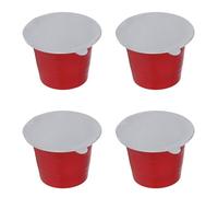 Asixxsix Cápsulas de café Reutilizables de 50 Piezas con Tapas de Aluminio de 37 Mm, Reemplazo de Vainas de café Espresso para Cafeteras
