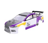 Asixxsix Carcasa de Carrocería de Coche RC a Escala 1/10, Piezas de Repuesto de Coche de Control Remoto de PVC con Accesorios de Espejo Retrovisor para Coches de Carreras con Distancia (Purple)