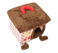 Asixxsix Casa para Mascotas, Material de Terciopelo Suave y Cálido, Casa para Gatos Semicerrada para Interiores, Cama Portátil para Mascotas con Diseño de Cremallera Oculta para una Fácil Limpieza,