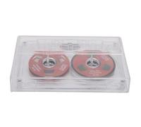 Asixxsix Cinta de Casete en Blanco de Carrete a Carrete, Cinta de Casete en Blanco con Polarización Normal de Doble Cara de 50 Minutos, de en con de Metal con Caja Transparente para Bandas de