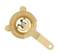 Asixxsix Cocktail Strainer, 304 Stainless Steel Bar Strainer with Fine Mesh Filter, Cocktail Strainer Bar Tools for Bartending, Home Bar and Professional Bartenders (GOLD)