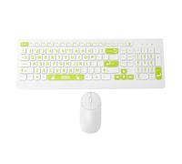 Asixxsix Combinación de Teclado y Mouse Inalámbricos con Letras Grandes,