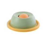 Asixxsix Comedero Lento para Perros con Media Bola Elevada y Diseño de Pista para Alimentos Húmedos, Caldo de Huesos de Yogur, Base Antideslizante y Juguete Interactivo Apto para (Green)