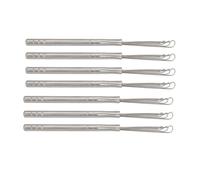 Asixxsix Cómoda Cuchara Limpiadora de Oídos de 3 Anillos, Herramienta de Eliminación de Cera de Acero Inoxidable para Adultos, Material Duradero, Paquete de 7