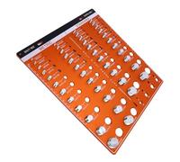 Asixxsix Comprobador de Roscas de Tuercas y Pernos, 24 Tamaños Métricos 22 Tamaños Estándar 8 de Brocas Aleación de Aluminio Buscador de de Pernos Montable en la Pared Medidor de Tuercas y con para