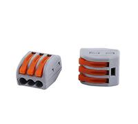 Asixxsix Conector Rápido de Cable de Bloque de Terminales de Palanca de Resorte de 3 Vías, Paquete de 20, Conexión de Cable Eléctrico Fácil y Confiable para Electricistas