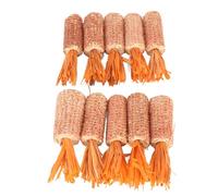 Asixxsix Conejo Masticar Juguetes para los Dientes, 10Pcs Hamster Juguetes Zanahoria en Forma de Conejito Juguetes Seguro Hamster Mazorca de Maíz Juguete para Hamster Guinea Pig Conejo