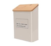 Asixxsix Contenedor de Pelusa para Lavadero, con Tapa y Cepillo para Pelusa (Beige)