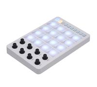 Asixxsix Controlador MIDI SMC Pad, Controlador de Almohadilla de Batería Inalámbrica con 16 Perillas Asignables de Velocidad Retroiluminada de 16 Rgb 8 Perillas Asignables