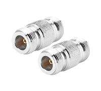 Asixxsix Convertidor de Prueba de Conector Coaxial, Adaptador RF Hembra a Hembra Tipo N de Ancho de Banda de Frecuencia Amplia, 2 uds.