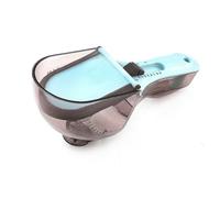 Asixxsix Cuchara Medidora Ajustable con Escala y Divisor Deslizante, Cuchara Medidora Precisa o Polvo para Hornear Alimentos para Mascotas para Harina, Azúcar, café, Herramienta de Cocina (Azul