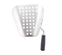 Asixxsix Cuchara para Palomitas de Maíz, Patrón de Perforación, Cuchara para Palomitas de Maíz para Freír Francesa de Acero Inoxidable, Herramienta de Llenado Rápido para Chips