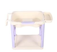 Asixxsix Cuenca de champú de Noche, Cuenca Portátil de Lavado de Cabello con Ruedas, Tazón Ergonómico de champú Acostado para Postrespalizantes, Discapacitados, Heridos, Ancianos, (PURPLE)