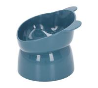 Asixxsix Cuenco Elevado para Comida para Gatos, Cuenco Elevado para Comida y Agua, Protección de la Columna Vertebral, Platón de para Gatos Antivómitos, Inclinado (Blue)