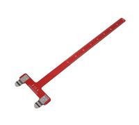 Asixxsix de Tiro con Cuadrado en Forma de T, Regla Escuadra, Herramienta de Medición de Cuerda, Kit de Torneado de para Recurvo y Accesorios para Compuesto (Rojo)