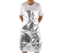 Asixxsix Delantal resistente al calor, delantal de aluminio ignífugo, protector contra llamas, resistente a altas temperaturas de 1000 °C, delantal de seguridad para la industria