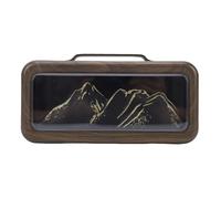 Asixxsix Difusor de Aceites Esenciales de 600 Ml, Tres Ajustes de Luz Humidificador de Escritorio con Doble Pulverización USB y Diseño de Montaña Humidificador de Aromaterapia (Grano de madera