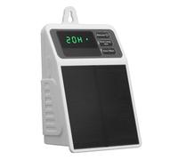 Asixxsix Dispositivo de riego automático solar, Construcción de ABS a prueba de agua IPX5 con batería 2200mAh y carga solar USB, para sistemas de riego de plantas de jardín