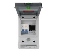 Asixxsix Disyuntor WiFi, AC 63A 80V 300V Disyuntor Inteligente de Fuga a Tierra con Monitoreo en Tiempo Real Control Remoto Control de Voz Clasificación IP65 para Apartamento en Casa