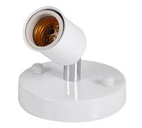Asixxsix E27 Portalámparas de Techo, 180 Grados de Rotación Ajustable Lámpara de Techo Vintage Montado en la Pared Portalámparas Portalámparas, Base del Portalámparas con Tornillo (Blanco)