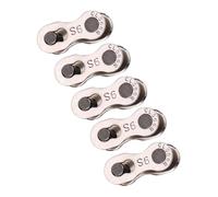 Asixxsix Eslabón Maestro de Cadena de Bicicleta Duradero con Borde Elegante para una Rotación Suave, Paquete de 5 Pares, Accesorio para Bicicleta (Sin velocidad estándar de 9)