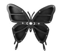 Asixxsix Estante de Exhibición de Cristal, Estante de Polilla Luna con Diseño de Mariposa Multicapa, de Baratijas con Tornillos y Ganchos para Cristales, Plantas en Macetas, Decoración del Hogar