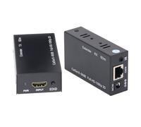 Asixxsix Extensor de Video HD, Extensor 1080p sobre CAT6, 65.6 Yardas Ethernet Extender Plug and Play, HD 1080p Video Transmis sin Pérdidas para Monitoreo (Enchufe de la UE)
