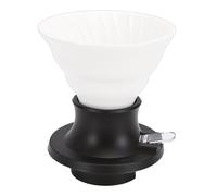 Asixxsix Filtro de café de Goteo, Portafiltro de Inmersión Cónico, Portafiltro para cafeteraS de Goteo para el Hogar, Viajes, Oficina y camping. Accesorios para Preparar café. (Blanco negro)