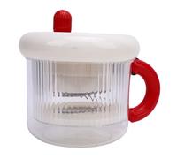Asixxsix Filtro de yogur griego con tapa, Filtro de la máquina de yogur seco de gran capacidad con malla ultrafina, Separador de suero desmontable para yogur griego espeso casero, café (Red)