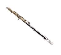 Asixxsix Flauta para Principiantes, Orificio Cerrado de 16 Teclas con Llave Ergonómica G Compensada Tecla E Dividida Material de Cuproníquel Kit Completo que Incluye Paño de Limpieza Varilla de