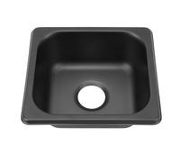 Asixxsix Fregadero RV De Cocina De Acero Inoxidable De Una Cubeta Con Orificio De Desagüe De 1,6 Pulgadas - Negro Multiusos para Barra De Bar, Caravana, Barco,