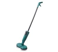 Asixxsix Fregona Eléctrica, Fregadora de Pisos Liviana, Recargable e Inalámbrica con Cabezal Giratorio y 4 Almohadillas de Repuesto para Pisos de Mármol, Baldosas de Madera Dura (GREEN)