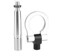 Asixxsix Gancho de Remolque de Carreras Estilo JDM para GTR/R35/370Z/apto para G37, Ajuste de Tornillo Duro y Duradero para Anillo de Remolque de Pista para FX35/FX45/FX50 QX70 (SILVER)