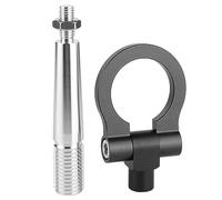 Asixxsix Gancho de Remolque de Carreras Estilo JDM para GTR/R35/370Z/apto para G37, Ajuste de Tornillo Duro y Duradero para Anillo de Remolque de Pista para FX35/FX45/FX50 QX70 (BLACK)