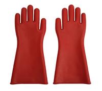 Asixxsix Guantes Aislantes Eléctricos, Guantes Aislantes de Alto Voltaje de 10000 V, Guantes de Goma para Liniero, Guantes de Trabajo Protectores de Seguridad para Hombre y Mujer