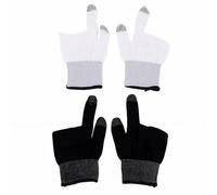 Asixxsix Guantes para Juegos Móviles, Guantes para Juegos con Pantalla Táctil sin Costuras de Alta Sensibilidad, Funda para Dedo Móvil Transpirable Antisudor para Jugadores de Alto Rango (Blanco