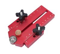 Asixxsix Guía de Plantilla de Sierra de Mesa con Plantilla de Corte Delgada para Rieles de Ranura en T de 3/8x3/4 Pulgadas y 1/4x3/8 Pulgadas, Guía de Corte Delgada Ajustable de 0-110 Mm