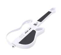 Asixxsix Guitarra inteligente sin cuerdas, rítmica, con luces LED, plegable, con respaldo de viaje y conectividad Bluetooth. Instrumento musical para hombre orquesta. (WHITE)