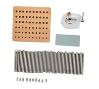 Asixxsix Herramienta DE REPRARACIÓN DE Relojes, Kit DE Reparación DE Relojes Antideslizante DE Aleación DE Aluminio con 50 Punzones 10 Punzones, Kit DE Punzonado DE Joyería DE Relojería