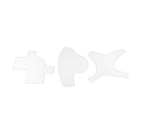 Asixxsix Herramienta para Dar Forma a la Barba, 3 Tarjetas de Mejora de la Línea del Cabello para Hombres con Bordes Suavizados, Plantilla para Dar Forma a la Barba y Material ABS, Herramienta de