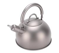 Asixxsix Hervidor de Camping de 1,2 L, Tetera de té Ti Camp, Hervidor de Camping Ligero Portátil para Fuego Abierto, Cocina de Inducción, Cocina Eléctrica de Cerámica, para Viajar