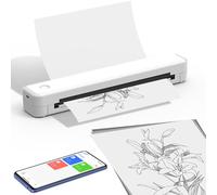 Asixxsix Impresora portátil sin Tinta, Impresora térmica inalámbrica Recargable con batería de 2600mAh Impresoras portátiles inalámbricas para tamaño 8.5x11in US Carta A4 A5
