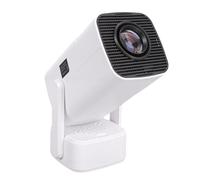 Asixxsix Inteligente, Mini con WiFi 6 y Bluetooth 5.4, Soporte 4K 1080P HD, portátil de 200 ANSI LM de Brillo con Altavoz HiFi y Soporte para Smartphone TV (Enchufe de la UE)