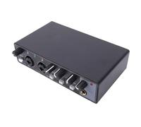 Asixxsix Interfaz de Audio USB C, Preamplificador de Micrófono de Entrada TS XLR Dual de 24 Bits 192 KHz para Grabación de PC, con Alto Rango Dinámico, Plug and Play (BLACK)