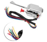 Asixxsix Intermitente de Interruptor de Señal de Giro Universal Street Hot Rod de 12V, Acabado Cromado de Plástico, Compatible con Ajuste para