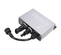 Asixxsix Inversor de Conexión a Red Solar, Microinversor de Carcasa de Aleación de Aluminio Impermeable IP45, Inversor Solar de 100 W con Conector CC Estándar para Panel de 12 V 24 V Uso en Interiores