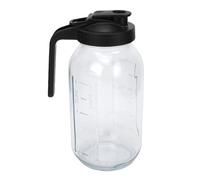 Asixxsix Jarra tipo Mason Jar, jarras de vidrio con tapa abatible, boquilla, asa, junta de sellado a prueba de fugas, tapa hermética, boca ancha, jarra de vidrio para té helado (32 onzas)